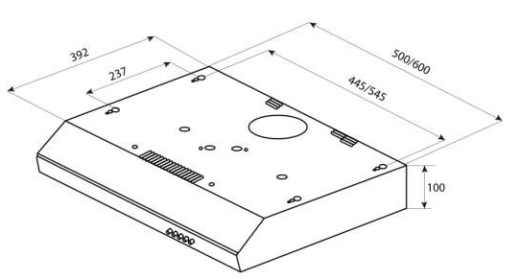 Витяжка пласка Pyramida UX 60 (380) B BL - 8