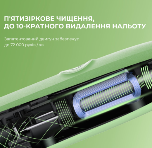 Електрична зубна щітка Oclean Endurance Color Edition Green (6970810552447) - 3
