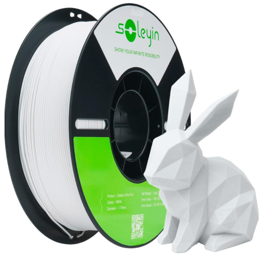 Філамент Creality Soleyin Ultra PLA 1.75mm, 1кг, White (3301010609) - 1