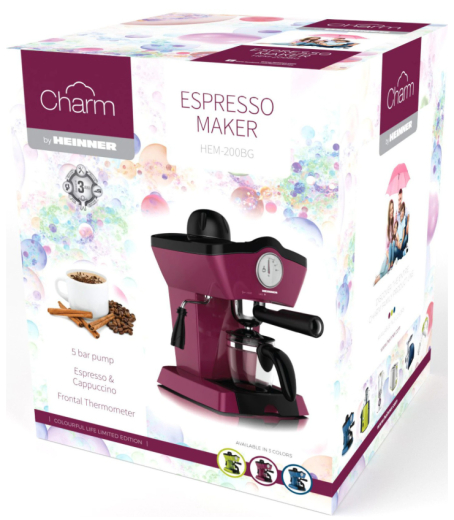 Ріжкова кавоварка еспресо HEINNER HEM-200BG - 2