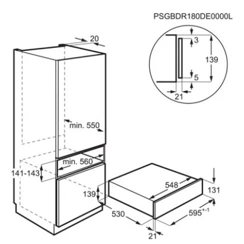 Шафа для підігріву AEG NKD914 - 5