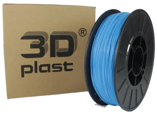 Філамент 3Dplast PLA 1.75mm 0.85kg blue (3DPLA17508BLU) - 1