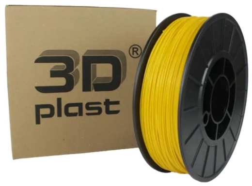 Філамент 3Dplast PLA 1.75mm 0.85kg yellow (3DPLA17508YL) - 1