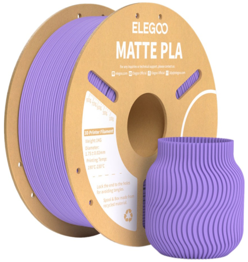 Філамент ELEGOO PLA matte 1.75мм, 1кг, lavender (50.203.0257) - 1