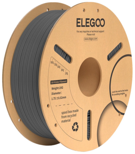 Філамент ELEGOO PLA Plus 1.75мм, 1кг, gray cosmic (50.203.0163) - 1