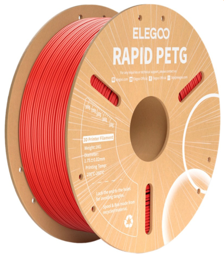 Філамент ELEGOO Rapid PETG 1.75мм, 1кг, red (50.203.0218) - 1