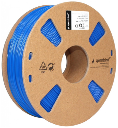 Філамент Gembird ABS, 1.75 мм, 1 кг, blue (3DP-ABS1.75-01-B) - 2