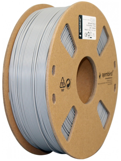 Філамент Gembird ABS, 1.75 мм, 1kg, gray (3DP-ABS1.75-01-GR) - 1