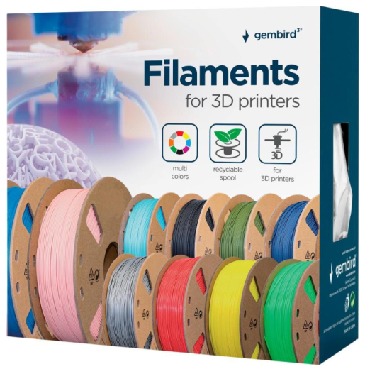 Філамент Gembird PLA+, 1.75 мм, 1 kg, white (3DP-PLA+1.75-02-W) - 3