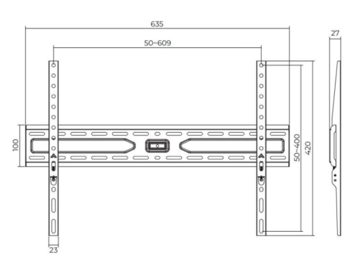 Настінне кріплення Brateck KL36-46F 37"-86" Black - 5