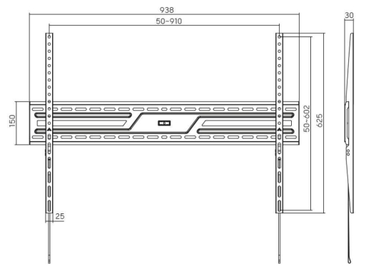 Настінне кріплення Brateck KL38-69F Black - 5
