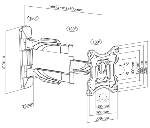 Кронштейн Brateck KMA28-223 - 6