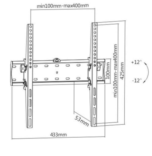 Настінне кріплення Gembird WM-55T-02 - 2
