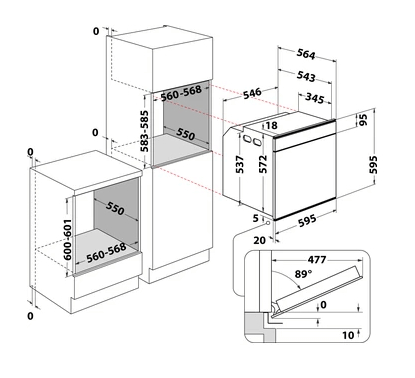 Духовка электрическая Whirlpool W9 OM2 4S1 P BSS - 6