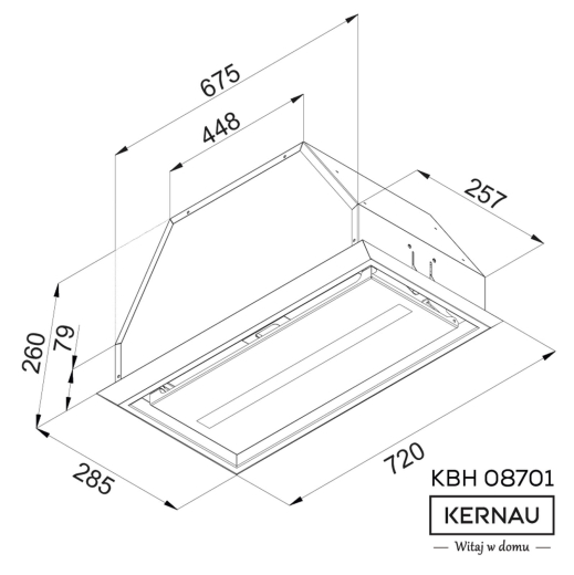 Витяжка вбудована KERNAU KBH 08701 W - 2