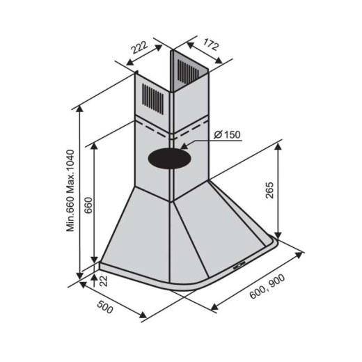 Витяжка VENTOLUX MONACO 60 INOX (800) - 6