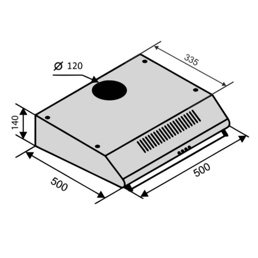 Витяжка VENTOLUX ROMA 50 INOX LUX - 6