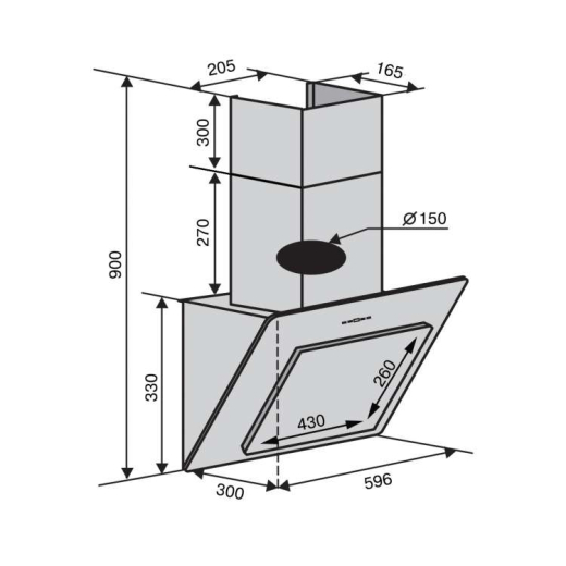 Витяжка VENTOLUX TIVOLI 60 WH (700) PB - 6