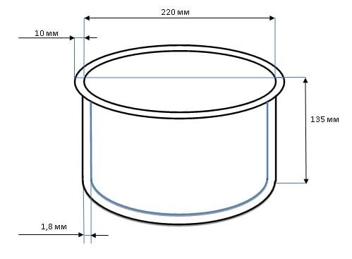 Чаша для мультиварок Rotex RIP5018-A - 4