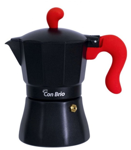 Гейзерна кавоварка Con Brio CB-6603 Red - 1