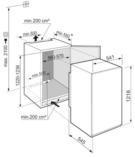 Встраиваемый холодильник Liebherr IRSe 4100 - 3