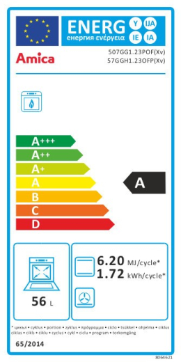 Газова плита Amica 57GGH1.23OFP (Xv) - 4