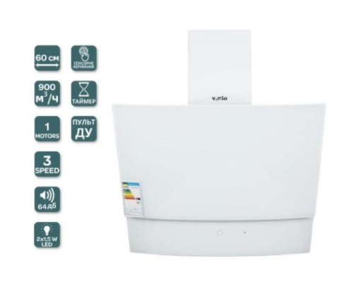Витяжка похила Ventolux WAVE 60 WH (900) TRC - 3