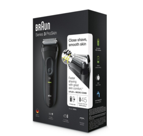 Электробритва мужская Braun Series 3 3020 Black - 3