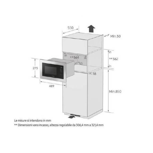 Вбудована мікрохвильова піч SAMSUNG MG20A7013CT - 3