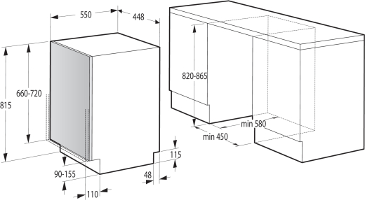 Вбудована посудомийна машина Gorenje GV520E10S - 5