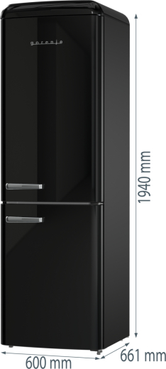 Холодильник з морозильною камерою GORENJE ONRK619DBK - 4