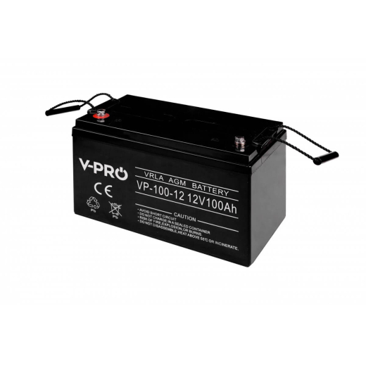 Аккумулятор для ИБП Volt Polska VPRO 100Ah 12V AGM VRLA (6AKUAGM100) - 1