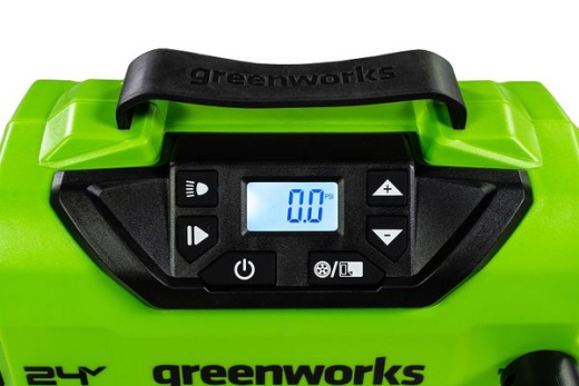Миникомпрессор Greenworks G24IN, 24 В - 3