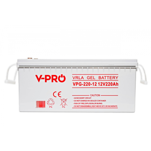 Акумулятор для ДБЖ Volt Polska GEL VPRO PREMIUM 12V 220 Ah (6AKUGEL220) - 1