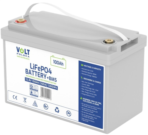 Аккумуляторная батарея Volt Polska LiFePO4 12.8V-100AH + BMS (6AKLI10012) - 1