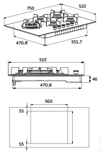 Варильна панель BEKO HILW75325SDX - 8