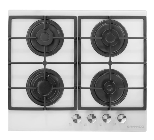 Газова поверхня GRANADO GGH 62-104 White glass - 1