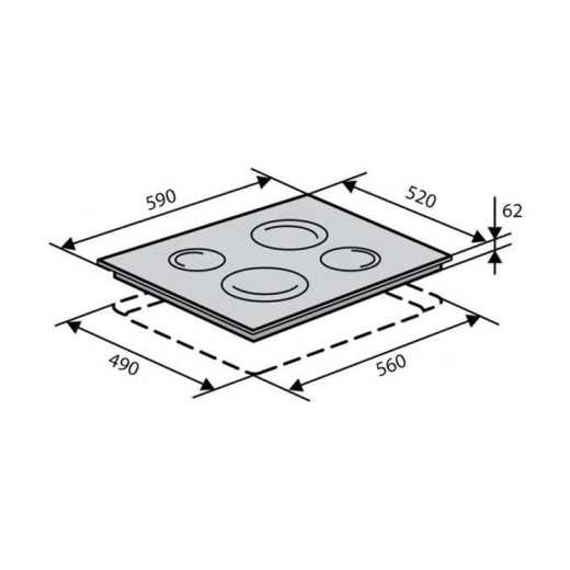 Варильна поверхня VENTOLUX HI 64 WH TC FBS SL - 6