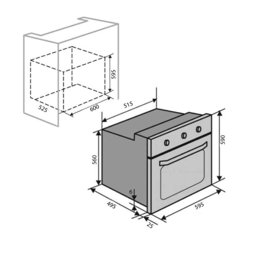 Духова шафа VENTOLUX EO60MT-6K X - 2