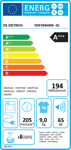 Сушильная машина De Dietrich DDF394HWE - 5