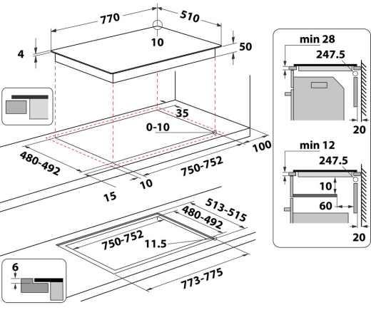 Варочная поверхность индукционная Whirlpool WF S1577 CPNE - 11