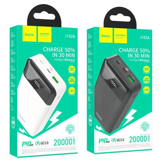 Повербанк Hoco J102A Cool Figure 20000mAh 20W Black - 6