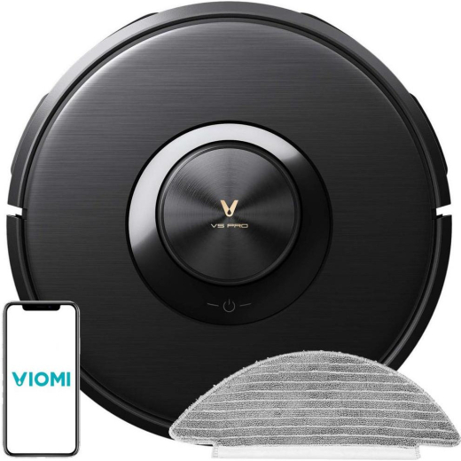 Робот-пилосос миючий Viomi Robot Vacuum V5 Pro Black - 2