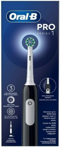 Електрична зубна щітка Oral-B PRO1 D305.513.3X Black - 3