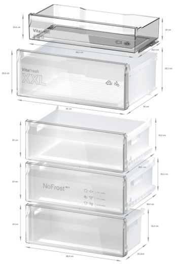 Холодильник с морозильной камерой Bosch KGN497WDF - 3