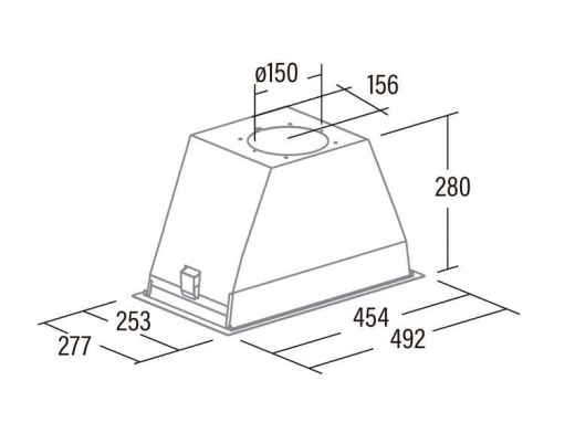 Вытяжка встраиваемая Cata GL 45 X (02030305) - 2