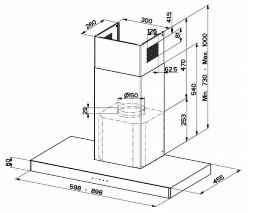 Витяжка Т-подібна Faber STILO GLASS SMART A90 (325.0617.016) - 2