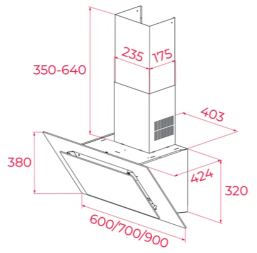 Вытяжка наклонная Teka DVT 68660 TBS (112930040) - 6