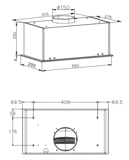 Вытяжка встраиваемая Hansa OMP6553WGH - 5