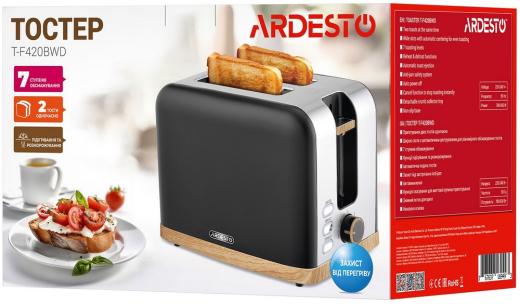 Тостер Ardesto T-F420BWD - 5